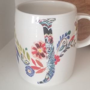 Anthropologie Starla Halfmann mug "J"